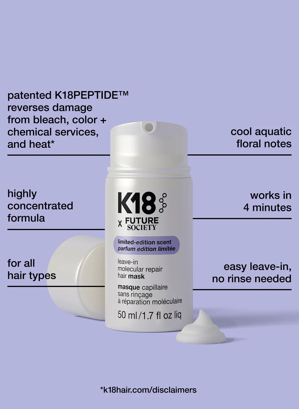 K18 Future Society Leave In Repair Mask 1.6oz - Calgary Local