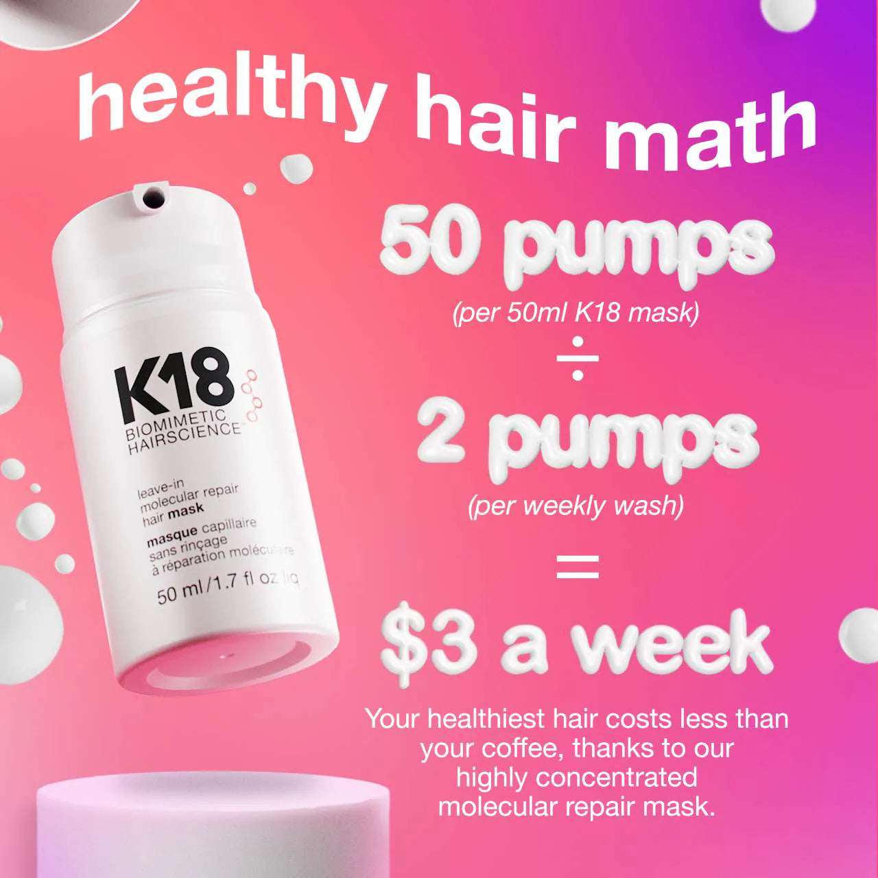 K18 Pro Molecular Repair Hair Mask 5oz - Calgary Local